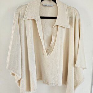 Zara Pancho cropped shirt